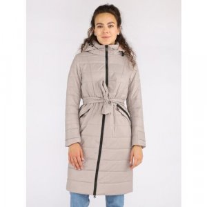 Женская куртка удлиненная, A PASSION PLAY, демисезонная, SQ68488, цвет бежевый, размер S Play. Цвет: бежевый