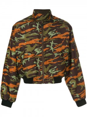 Камуфляжная куртка-бомбер Jean Paul Gaultier Pre-Owned. Цвет: коричневый