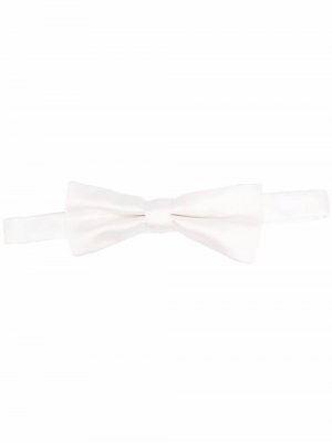 Однотонный шелковый галстук-бабочка Givenchy. Цвет: белый