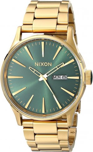 Часы Sentry SS , цвет Gold/Green Sunray Nixon
