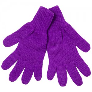 Перчатки для девочки, цвет фиолетовый, размер 14 нет бренда. Цвет: фиолетовый
