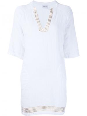Платье с накладными карманами Sam & Lavi. Цвет: белый