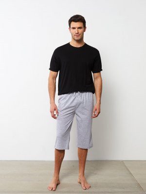 Мужские шорты с пижамным низом со стандартным узором LCW DREAM