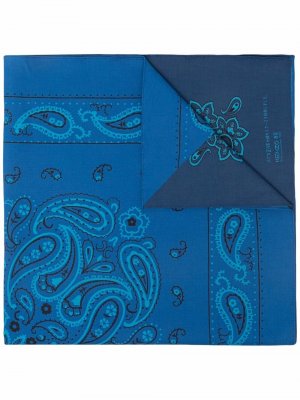 Двусторонний шарф с принтом пейсли Kenzo. Цвет: синий