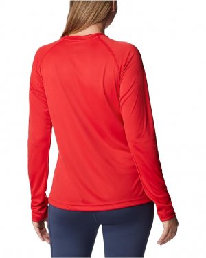 Рубашка Fork Stream Long Sleeve Shirt, цвет Red Lily/Nocturnal Logo Columbia