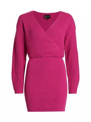 Мини-платье-свитер Fawna в рубчик , пурпурный Line & Dot