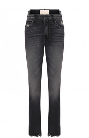 Укороченные расклешенные джинсы с потертостями Mother Of Pearl. Цвет: серый