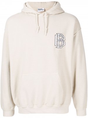 Logo-embroidered oversized cotton hoodie Blood Brother. Цвет: коричневый