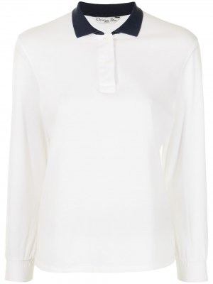 Рубашка поло pre-owned с длинными рукавами Christian Dior. Цвет: белый