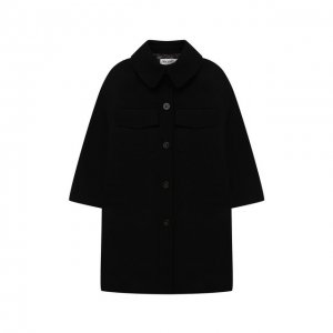 Шерстяное пальто Simonetta. Цвет: чёрный