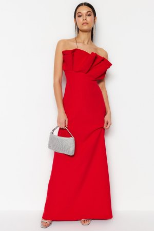 Вечернее платье и для выпускного – Красный Shift , Trendyol