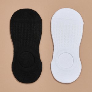 Следки Socks, черные/белые CozyHome. Цвет: мультиколор