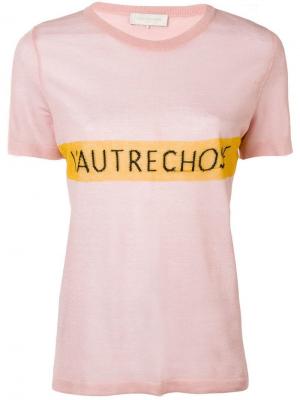 LAutre Chose футболка с логотипом L'Autre. Цвет: розовый