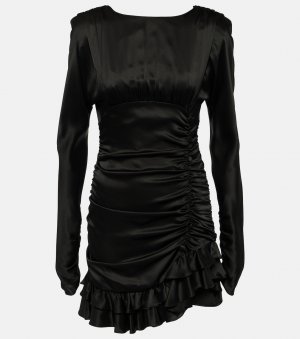 Шелковое мини-платье , черный Alessandra Rich