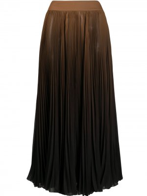 Плиссированная юбка миди с эффектом омбре Dolce & Gabbana. Цвет: коричневый