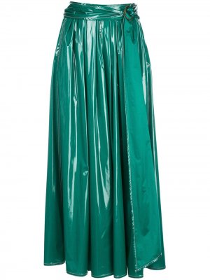 Длинная юбка А-силуэта с поясом Sies Marjan. Цвет: зеленый