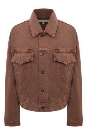 Джинсовая куртка SLVRLAKE. Цвет: коричневый