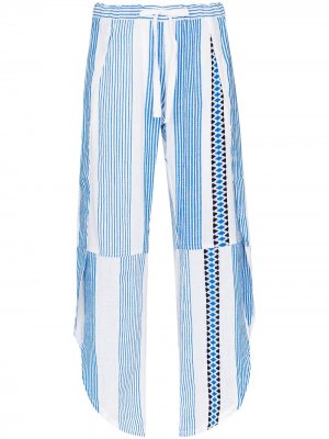 Полосатые брюки Mizan с поясом lemlem. Цвет: синий