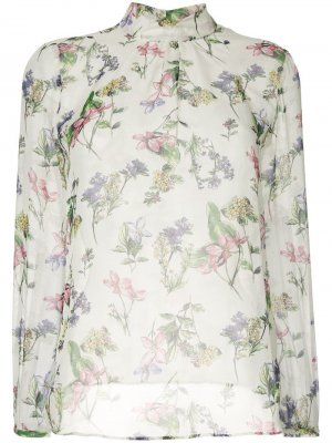 Блузка с длинными рукавами и цветочным принтом Tomorrowland. Цвет: разноцветный