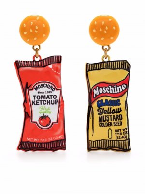 Серьги-подвески Ketchup & Mustard Moschino. Цвет: красный