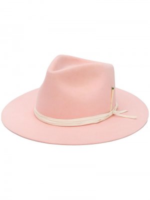 Фетровая шляпа-федора Nick Fouquet. Цвет: розовый