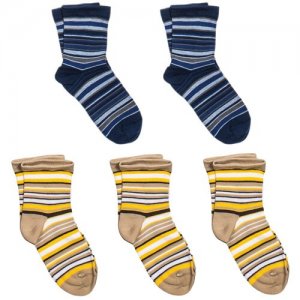 Комплект из 5 пар детских носков LORENZLine микс 4, размер 10-12. Цвет: мультиколор