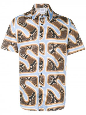 Гавайская рубашка с короткими рукавами Sss World Corp. Цвет: синий