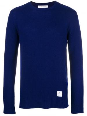 Однотонный вязаный свитер Department 5. Цвет: синий