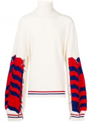 Расклешенный свитер свободного кроя Riccardo Comi. Цвет: нейтральные цвета