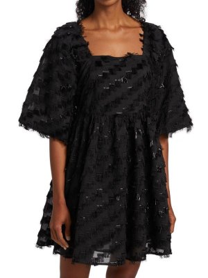 Мини-платье niche с бахромой MUNTHE Black