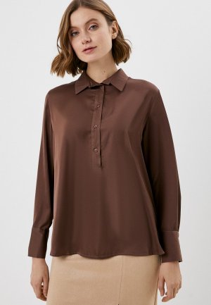 Блуза Villagi. Цвет: коричневый