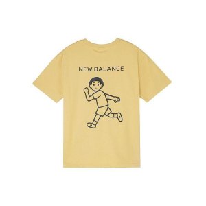Noritake Series Fun Pattern Crewneck Short Sleeve T-Shirt Women Tops Yellow AWT02379-YL New Balance