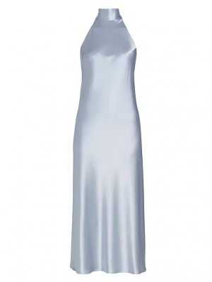 Свадебное атласное платье миди Sienna , синий Galvan