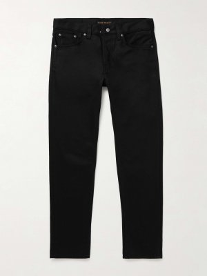Зауженные джинсы Steady Eddie II из органического хлопка NUDIE JEANS, черный Jeans