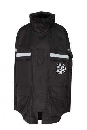 Серая куртка с карманами ZIQ & YONI. Цвет: черный