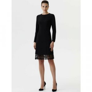 Платье , размер 44, черный Арт-Деко. Цвет: черный