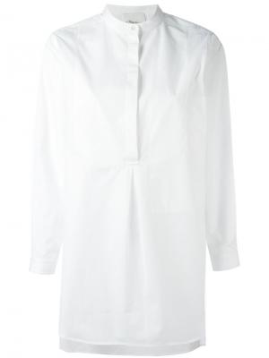 Классическая поплиновая рубашка-туника 3.1 Phillip Lim. Цвет: белый