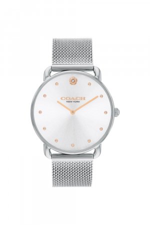 Модные аналоговые кварцевые часы Elliot из нержавеющей стали — 14504207 , серебро Coach