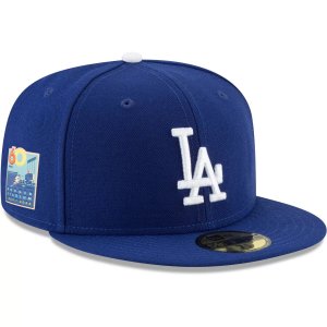 Мужская облегающая шляпа New Era Royal Los Angeles Dodgers, посвященная 60-летнему юбилею, On-Field 59FIFTY