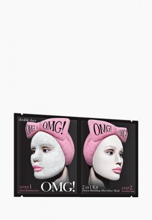 Набор масок для лица Double Dare OMG! двухкомпонентный комплекс «SOS ДЕТОКС». Цвет: прозрачный