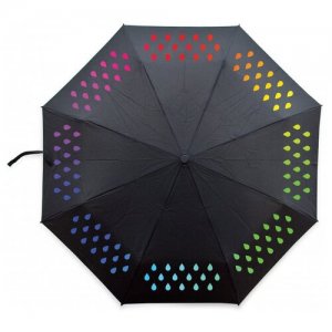 Зонт, меняющий цвет SUCK UK. Цвет: черный