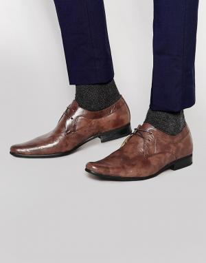 Строгие туфли на шнуровке Front. Цвет: коричневый