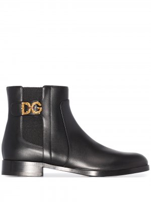 Ботинки челси с логотипом DG Dolce & Gabbana. Цвет: черный