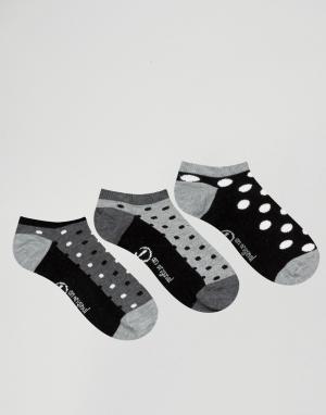 Набор из 3 пар носков для кроссовок Pengiun Penguin. Цвет: черный