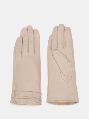 Кожаные перчатки ORSA. Цвет: бежевый