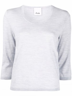 Slim-fit knit top Allude. Цвет: серый