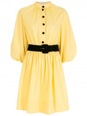 Платье с поясом Nk. Цвет: желтый