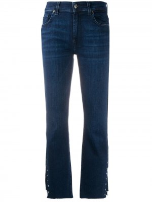 Расклешенные джинсы средней посадки 7 For All Mankind. Цвет: синий