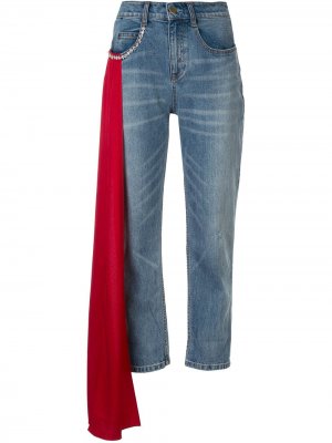 Укороченные джинсы со вставками Hellessy. Цвет: синий