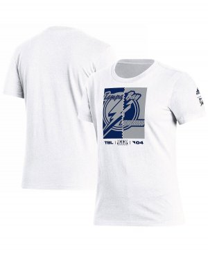 Женская белая футболка Tampa Bay Lightning Reverse Retro 2.0 Playmaker adidas, белый Adidas